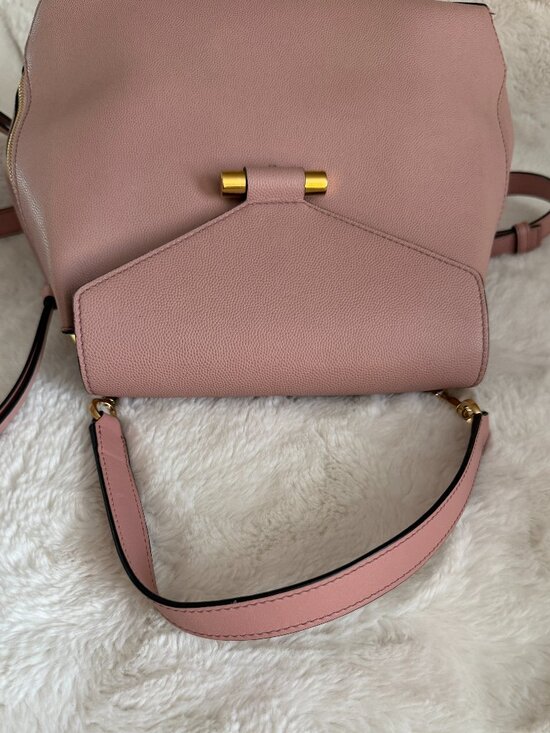 Stuart Weitzman Small Pink Leather Brielle Backpack main image 5